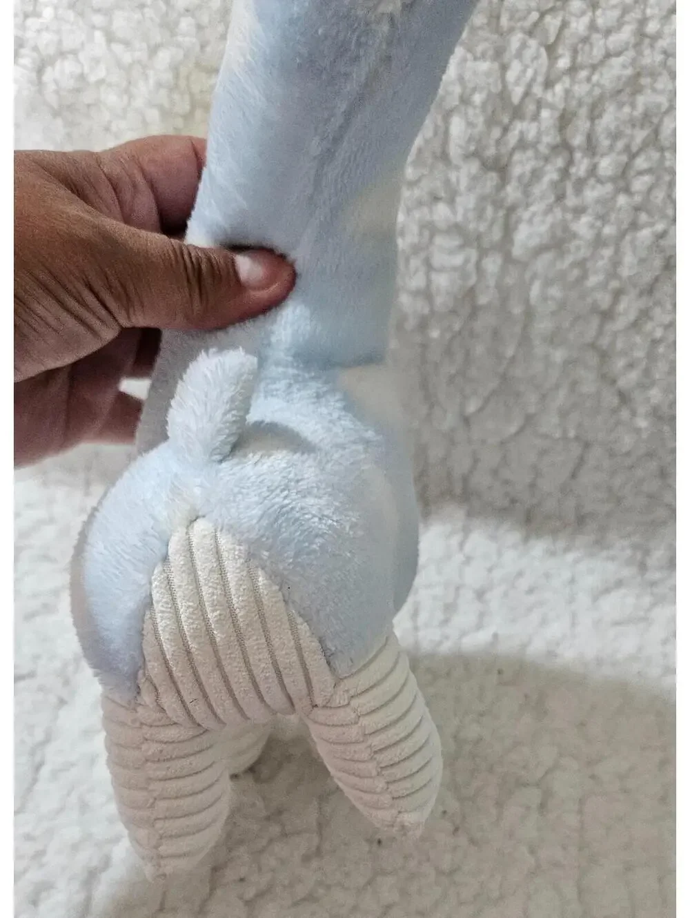 New Pet Factory Logical Llama Plush Dog Toy Blue White Squeaky Durable Soft 12